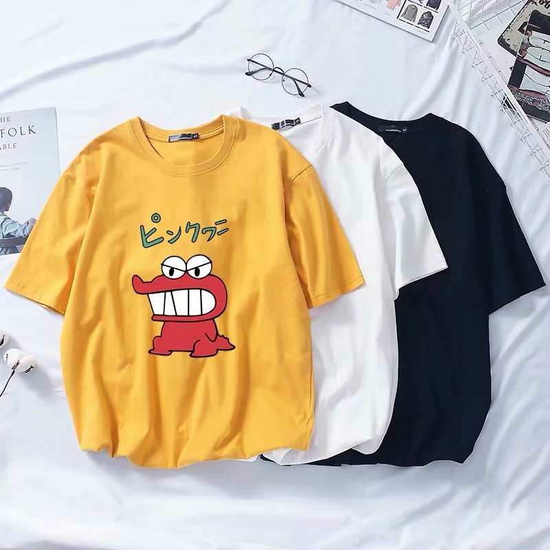 Áo Thun Cotton Trơn Tay Ngắn In Hình Khủng Long Nhỏ Phong Cách Nhật Bản Thời Trang Mùa Hè Mới Cho Nam Size M-8XL