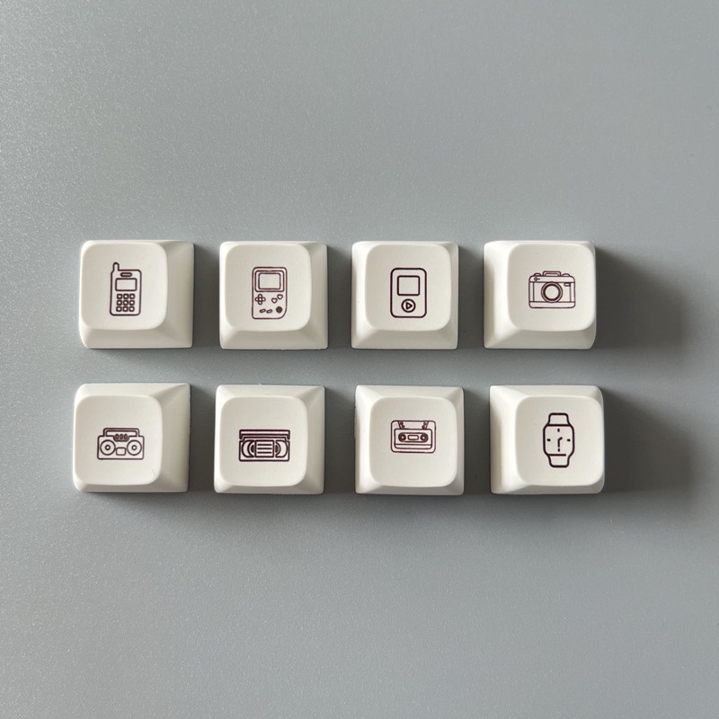 Minimalist White Keycap XDA Hồ sơ Nhật Bản Chủ đề PBT Thuốc nhuộm phụ Bàn phím cơ học Keycap 127 Phím