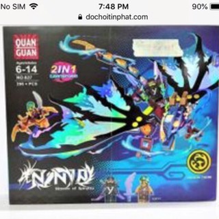 HỘP LOGO RÁP RỒNG BAY NINJA 2 IN 1 (NYA + SQIFFY) 295 MIẾNG