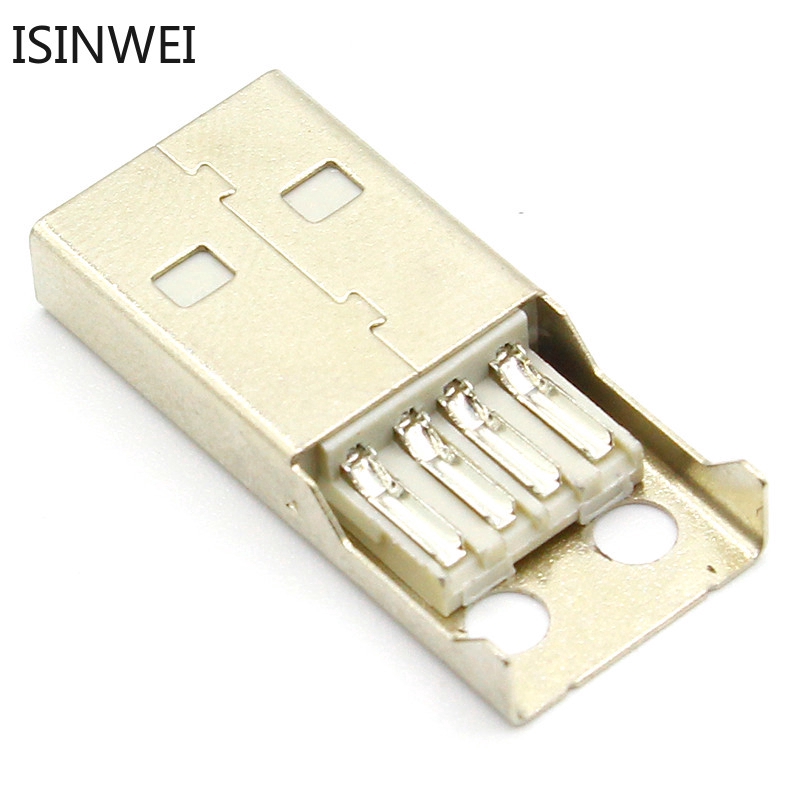 Set 10 đầu nối ổ cắm Type A USB 4 Pin với 3 vỏ bọc nhựa màu đen