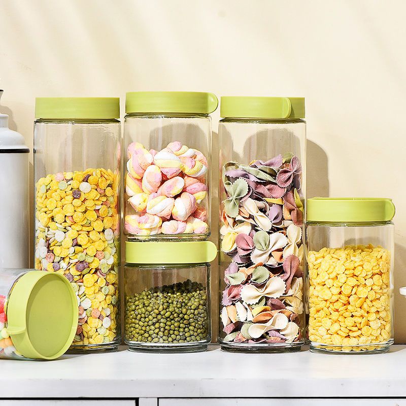 (Sẵn) Set 6 lọ thủy tinh nắp vặn dày dặn, chống rơi vỡ, lọ đựng đồ khô