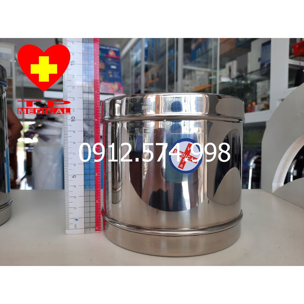 Hộp inox  đựng bông gòn các loại, các size