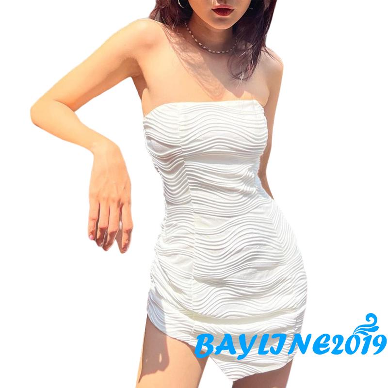 Đầm Ôm Không Tay Hở Lưng Màu Trơn Quyến Rũ Cho Nữ