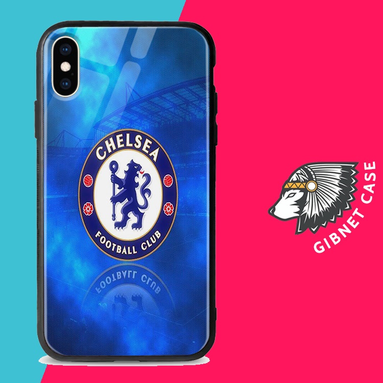 Ốp Lưng Kính Cường Lực Iphone In Hình Chelsea GIBNET Cho Iphone Se 6S 6S 6 6 S 7 8 Plus Xs Max Xr X 11 Pro Max