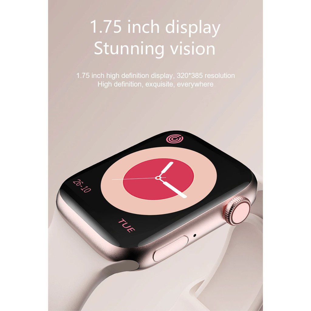 W27 Đồng hồ thông minh 1.75 Inch Series 6 Toàn màn hình cảm ứng Bluetooth Call GPS Music Iwo 15 Smart Watch FK78 W26 HW12 W34 T500