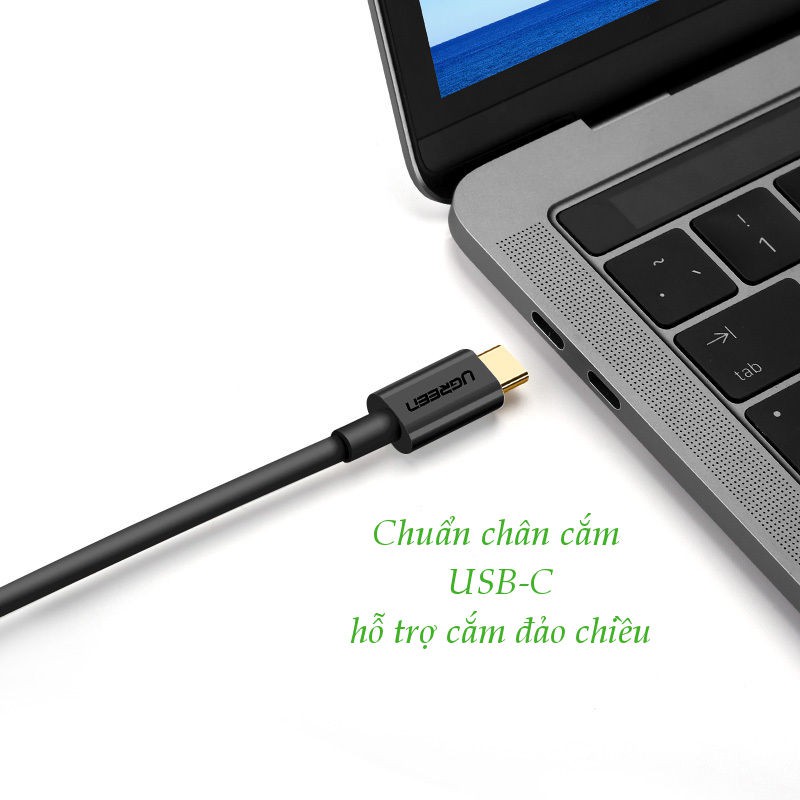 Cáp chuyển đổi USB type C sang DisplayPort UGREEN MM139 50994 4k 3840x2160x30Hz dài 1.5m