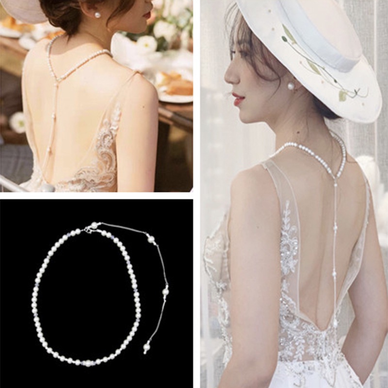 Vòng cổ Dài Tua Rua Đính Ngọc Trai Nhân Tạo Thời Trang