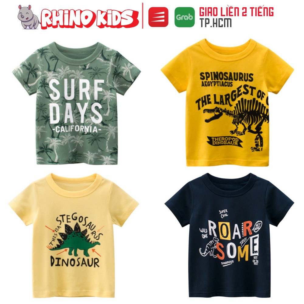 Áo bé trai KIDS áo thun cho bé in hình Surfday California cá tính chất cotton hàng chuẩn