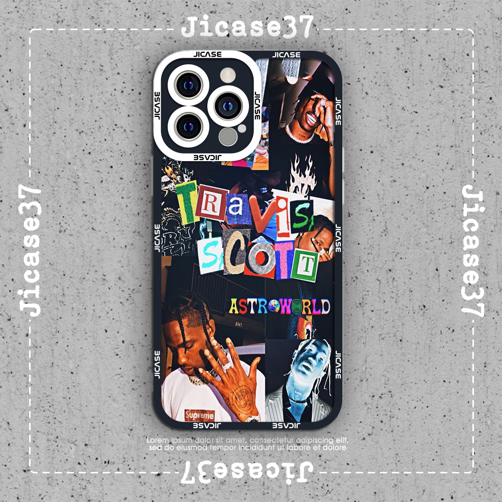 Ốp lưng iphone và samsung xiaomi oppo cạnh vuông Jicase Travis Scott Astroworld