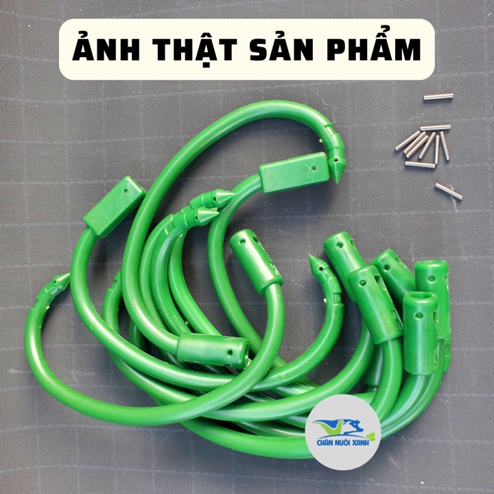 Vòng xỏ mũi bò, khuyên xỏ mũi trâu - bò bằng nhựa Pakistan đi kèm chốt deo dai bền bỉ cao cấp - CHĂN NUÔI XANH