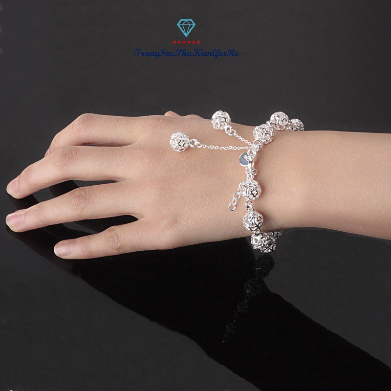 [Mã FAMAYFA giảm 10K đơn 50K] Lắc tay nữ thời trang hạt bi rỗng, xi bạc 925, siêu xinh, bán giá rẻ | BigBuy360 - bigbuy360.vn