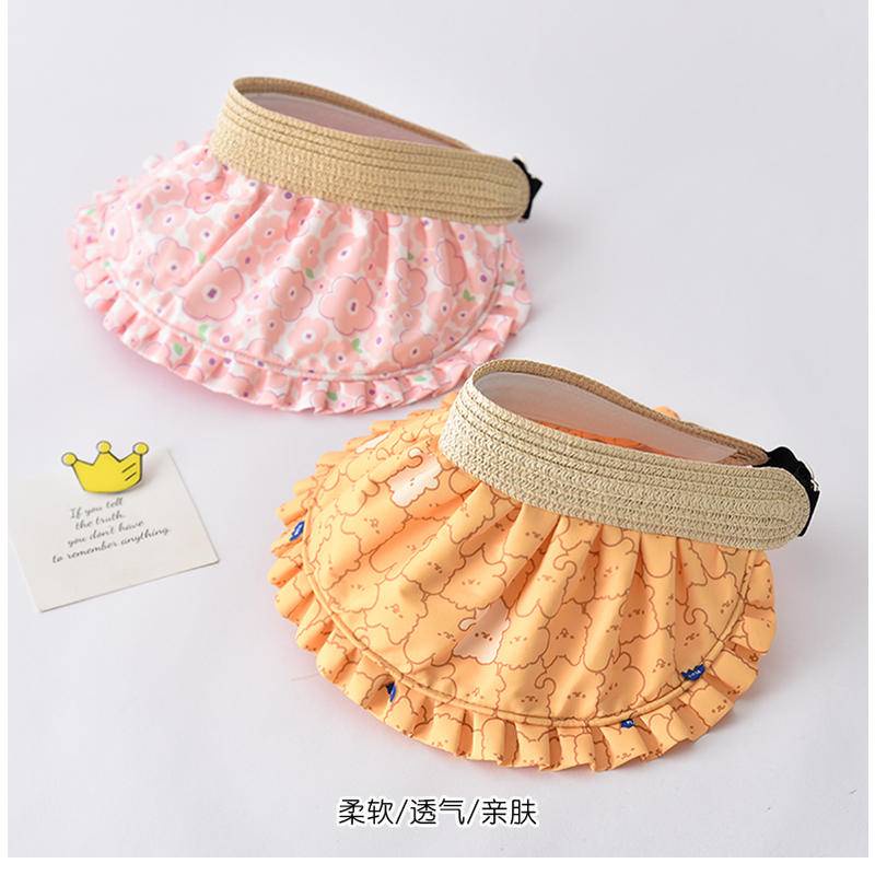 Nón Vành Rộng Hở Chóp Chống Nắng Thoáng Khí Phong Cách Hàn Quốc Thời Trang Mùa Hè Cho Bé