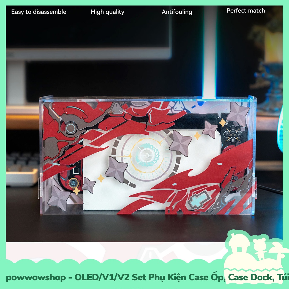 [Sẵn VN - Hỏa Tốc] Oled/V1/V2 Set Phụ Kiện Túi, Case Máy, Case Dock, Hộp Băng Nintendo Switch Phong Cách Xenoblade 3