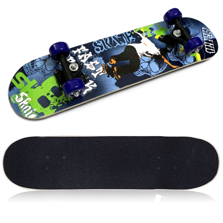 Ván trượt skateboard thể thao chất liệu gỗ phong ép cao cấp 7 lớp mặt nhám cho trẻ em và người lớn - tặng tool tháo lắp