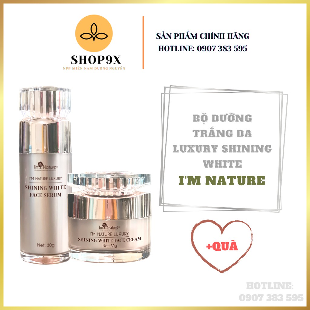 (+Quà) Bộ Kem Dưỡng Trắng Da Cao Cấp I'm Nature Luxury Shining White 60gr