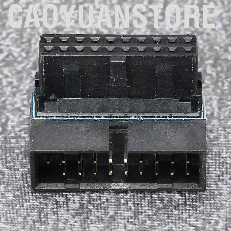 Caoyuanstore Motherboard USB 3.0 19Pin Header Connector 90 Degree Angled Adapter
