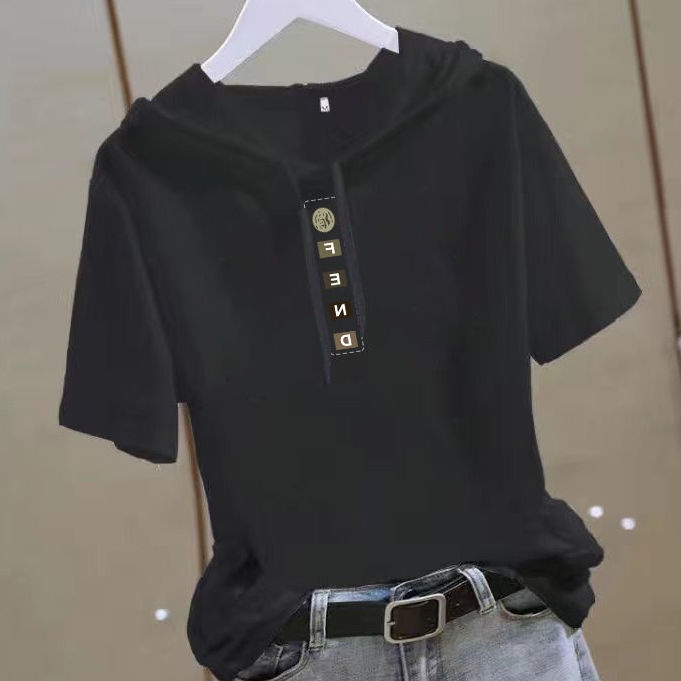 Áo Hoodie Ngắn Tay Form Rộng Phong Cách Hàn Quốc Thời Trang Dành Cho Nữ