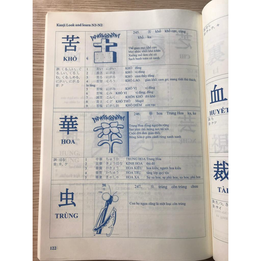Sách - Kanji Look And Learn 560 Chữ Kanji Có Minh Họa Và Gợi Nhớ Bằng Hình Cấp Độ N3, N2