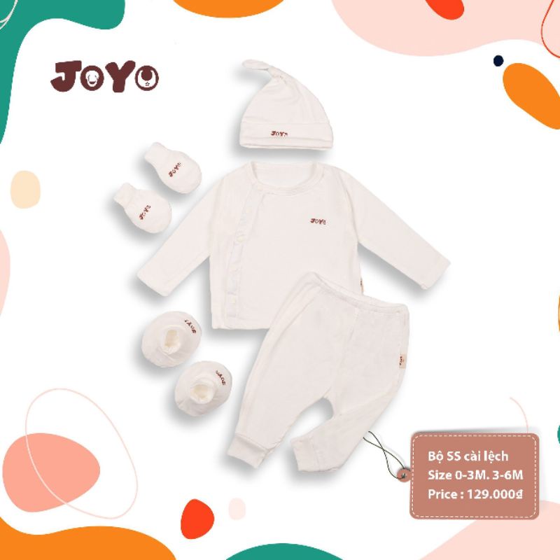 Joyo - Bộ sơ sinh cài chéo dài tay Jojo cho bé 3-7kg