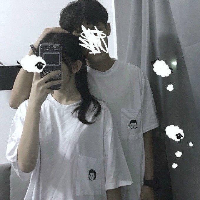 Áo thun Unisex tay lỡ Couple