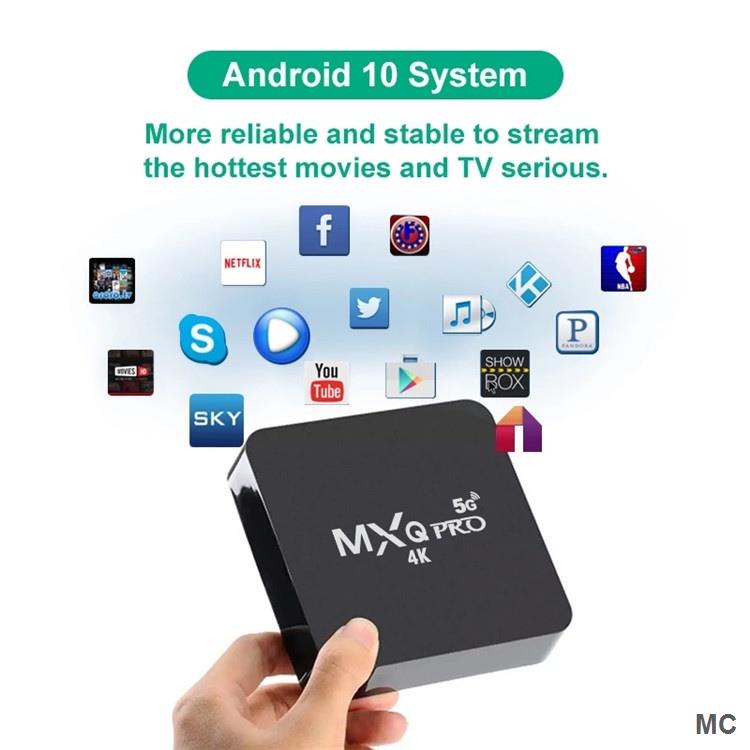 Đầu TV box MXQ Pro 4K Android 10.1 4K 8gb + 128gb HD s905w + i8 ChấT LượNg Cao KèM Phụ KiệN