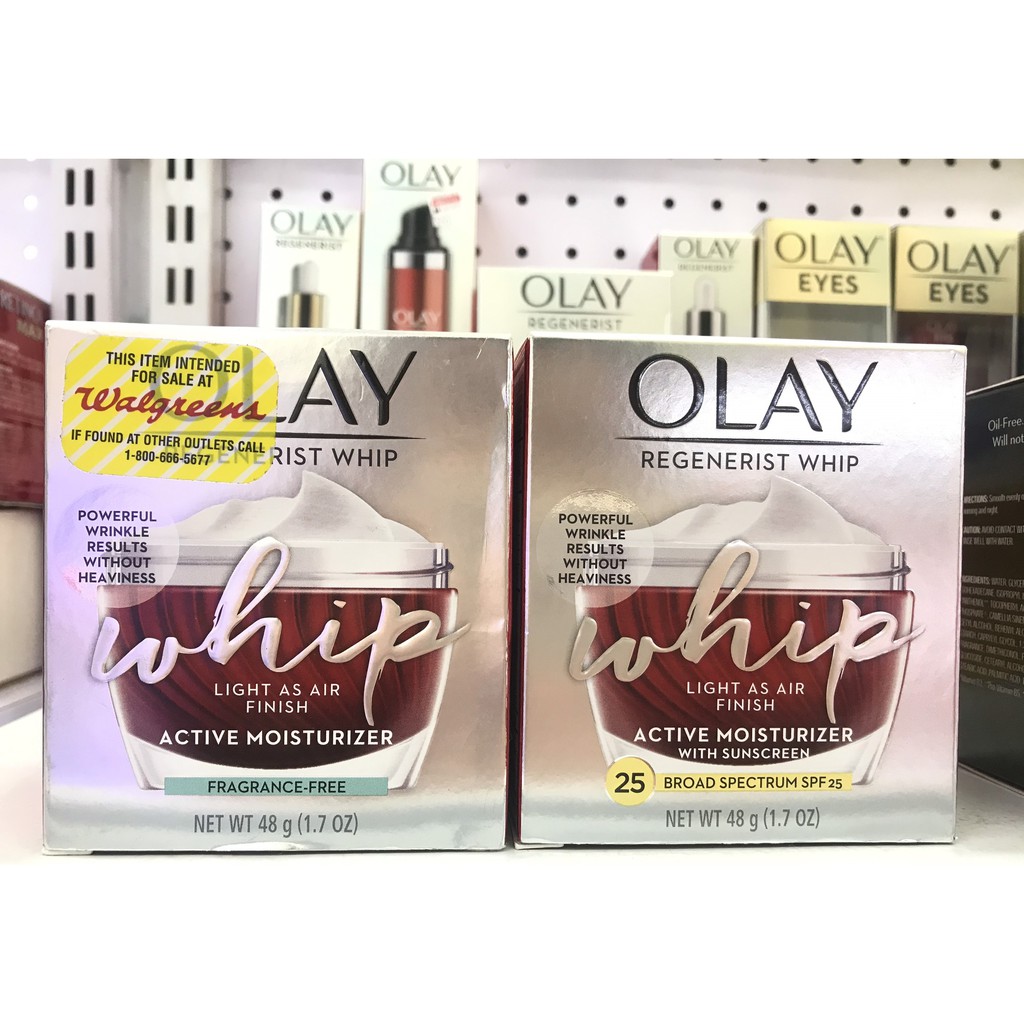 Kem dưỡng tái tạo và phục hồi da Olay Regenerist Whip Face Moisturizer 48g| Dành cho da dầu