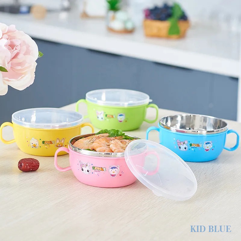 Bộ Tô Muỗng Ăn Cách Nhiệt Bằng Thép Không Gỉ 304 Dành Cho Trẻ Em