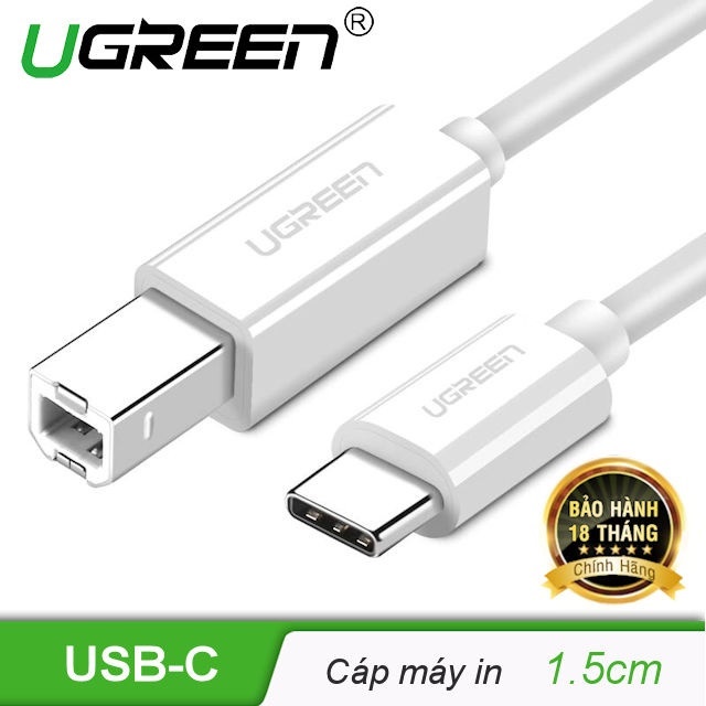 Cáp USB Type C to USB B Printer Chính Hãng Ugreen 50446 40417 Cao Cấp US241