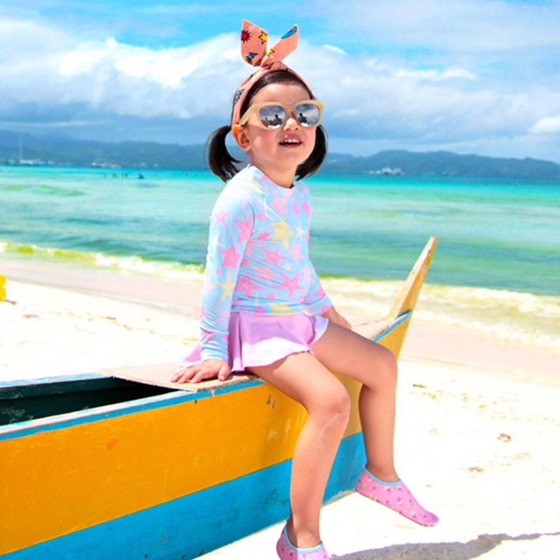 Đồ Bơi Bé Trai Tay Dài Bé Gái ChốngNắng Quảng Châu Hoạt Hình Dễ Thương Cho Bé
