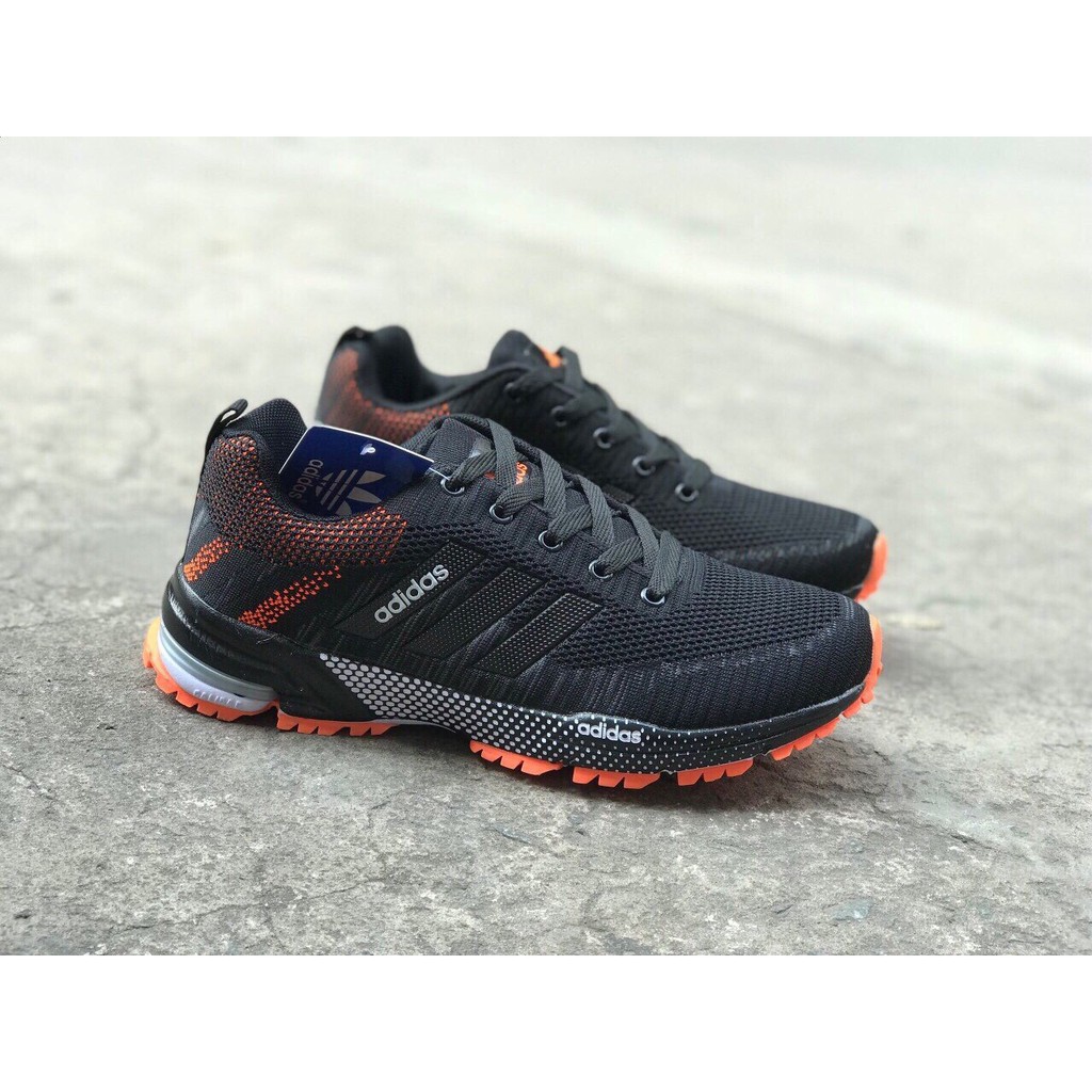 GIÀY SNEAKER NAM ĐEN CAM MỚI NHẤT 2018