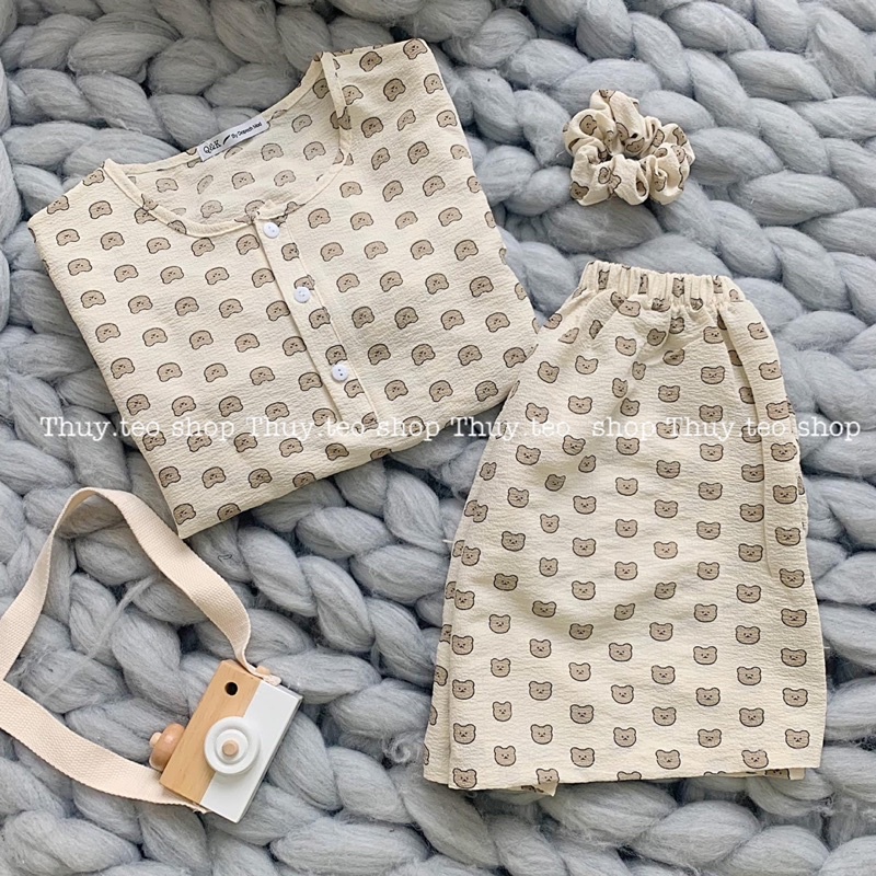 [CÒN ÍT SALE NHANH] BỘ MẶC NHÀ ÁO CỘC TAY LÈM QUẦN SOOC HOẠ TIẾT CHẤT XỐP NHẸ MÁT