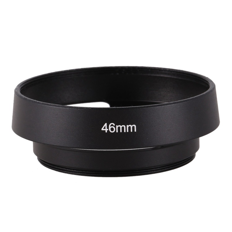 Loa Che Nắng Ống Kính 46mm Bằng Kim Loại Màu Đen Cho 25mm F1.4 35mm F1.6 50mm F1.8