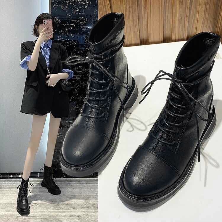 FREESHIP BỐT NỮ ĐẾ BẰNG CHẤT DA CAO CỔ DÁNG OXFORD FULLBOX 2022