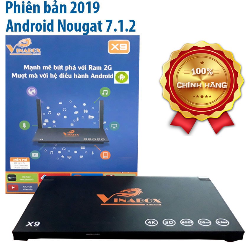 VINABOX X9 PHIÊN BẢN MỚI - RAM 2G, ANDROID 7.1