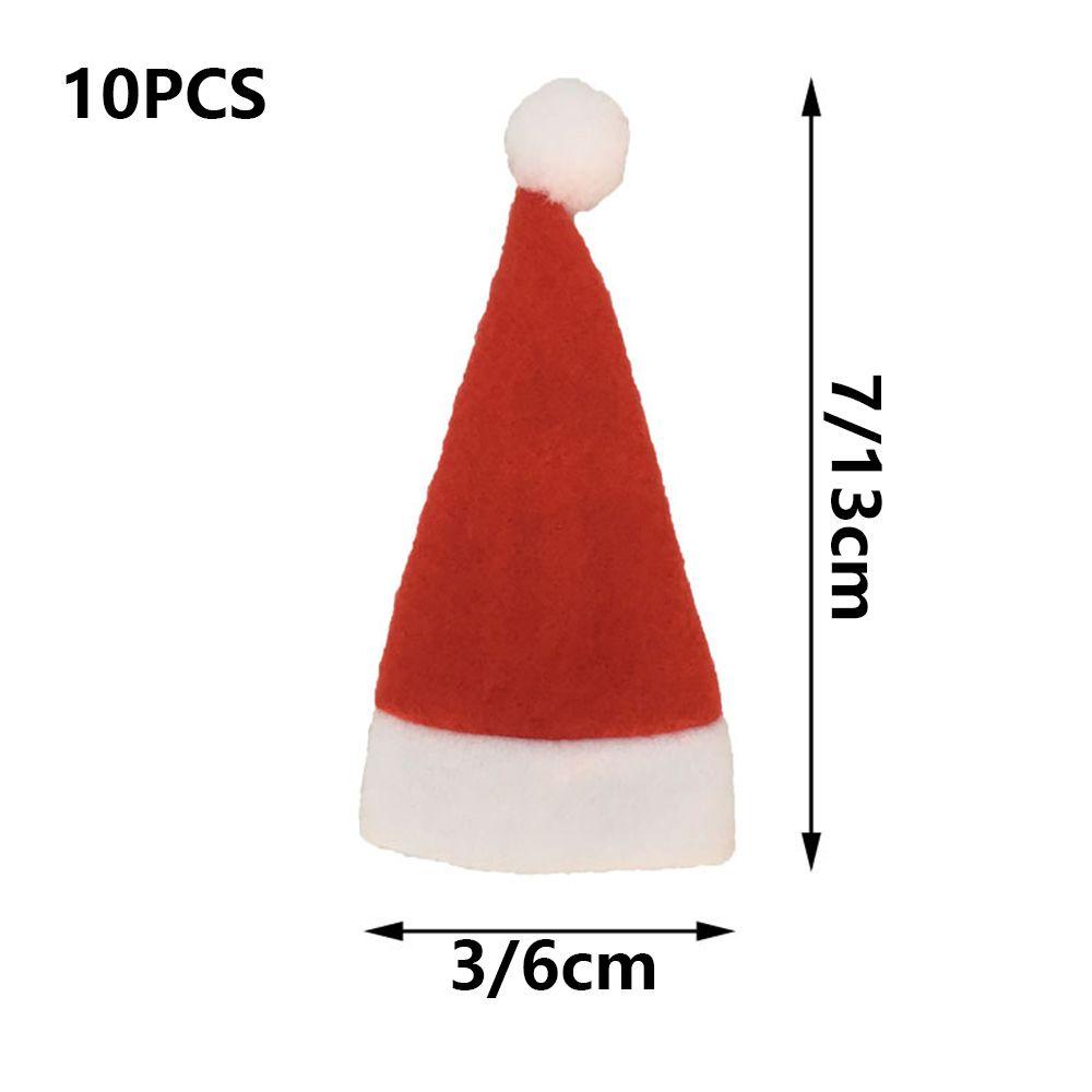 CONOPERY Bộ 10 Nón Kẹo Mút Mini Trang Trí Giáng Sinh
