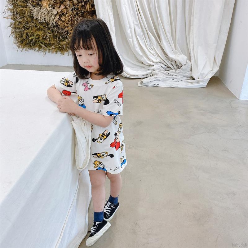 Áo Thun Dài Tay In Hình Hoạt Hình Cho Bé Gái 0-7 Tuổi