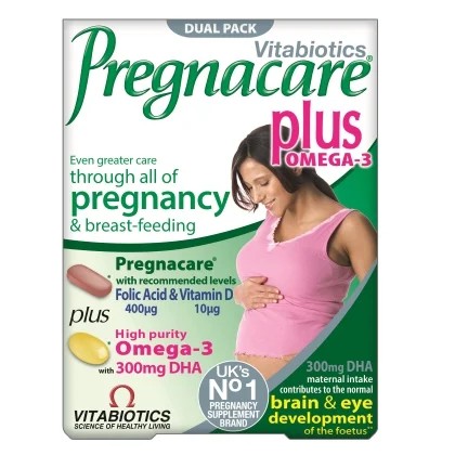 Viên Uống Bổ Sung Vitamin Và Khoáng Chất, Tăng Cường Sức Khỏe Cho Phụ Nữ Mang Thai Pregnacare Plus Omega 3 (Hộp 56 viên)