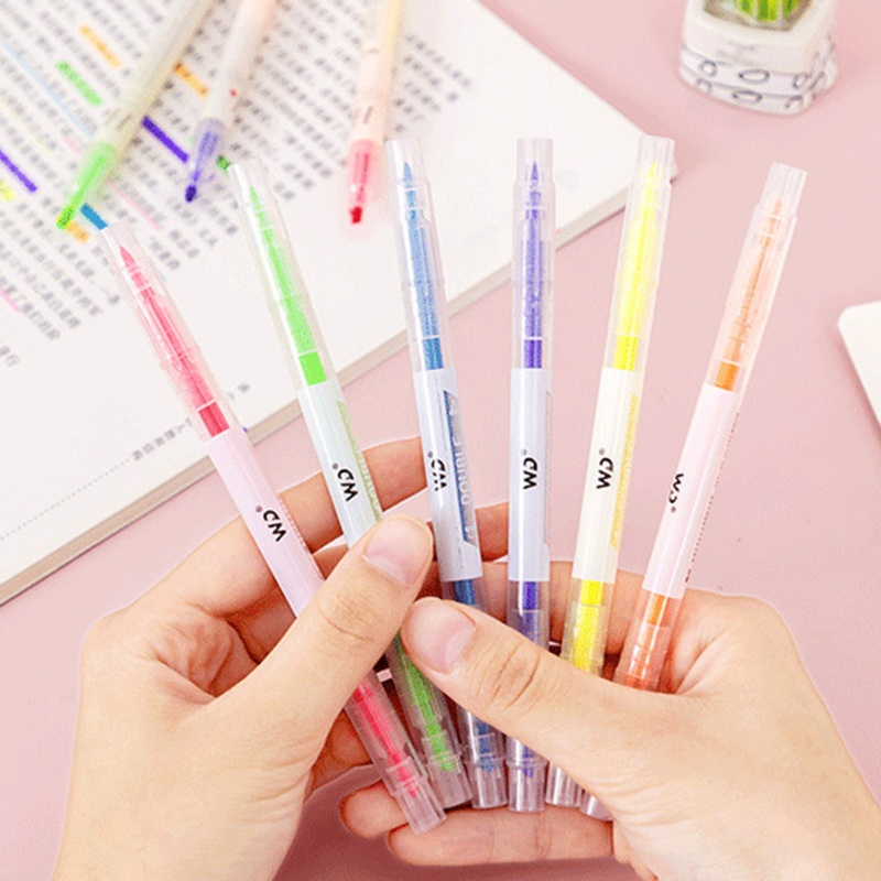 Bút Đánh Dấu Hai Đầu 9 Màu Huỳnh Quang