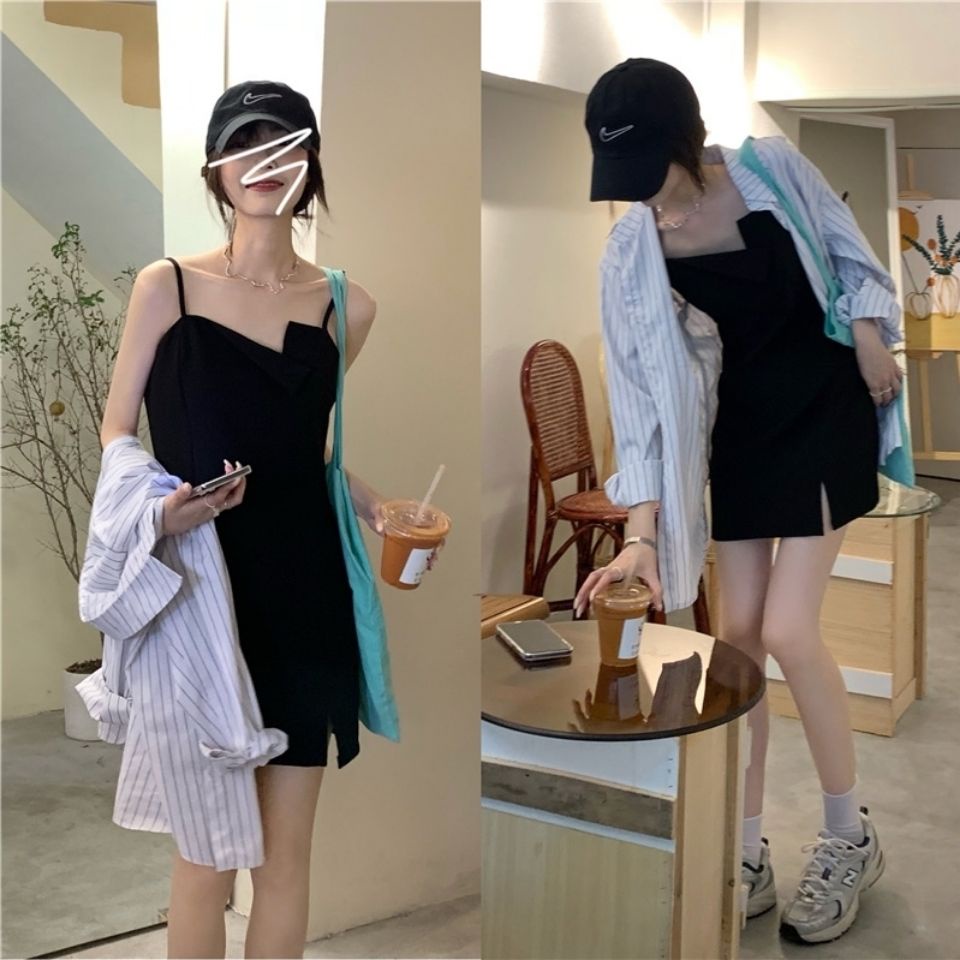 COZOK Đầm Không Tay Thiết Kế Độc Đáo Phong Cách Hàn Quốc