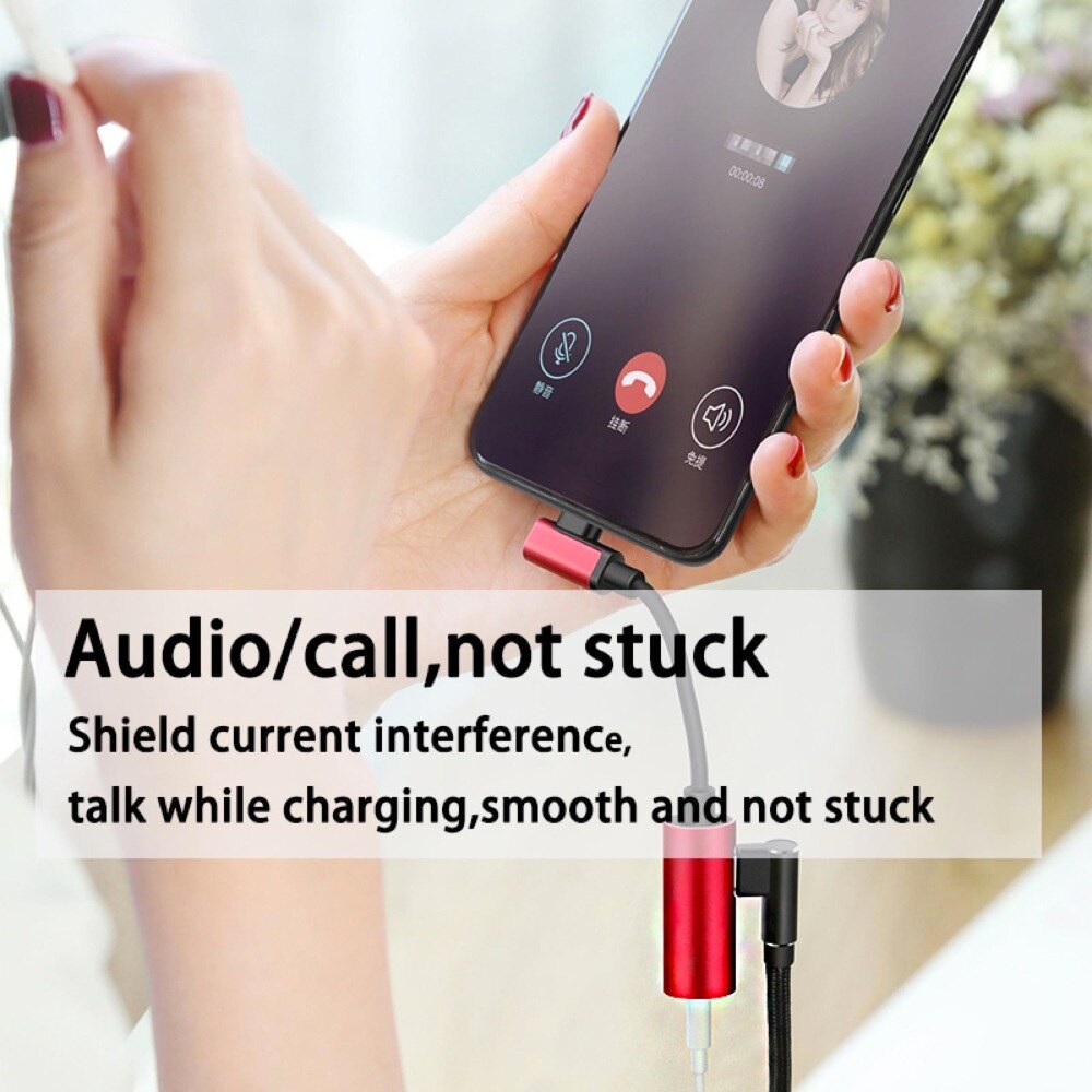 Cáp kết nối âm thanh 2 trong 1 USB Type-C chất lượng cao