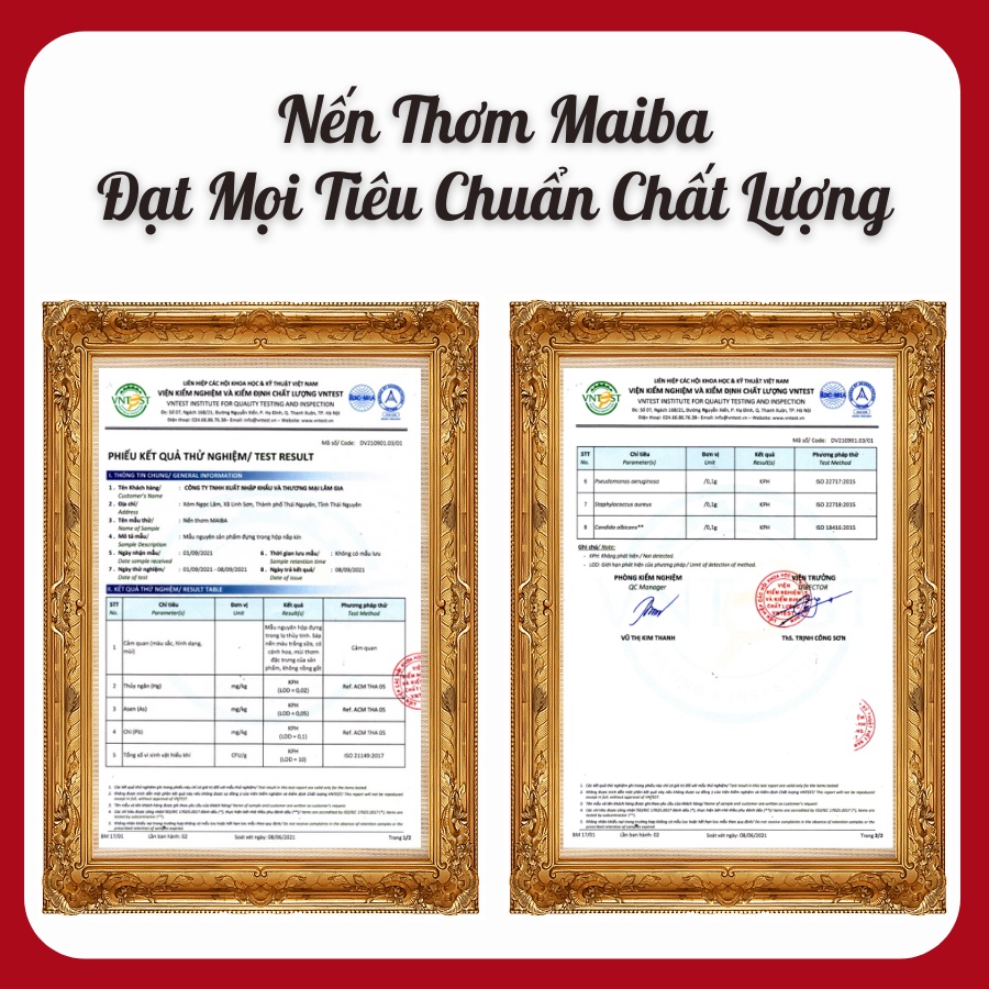 Nến Thơm mẫu thử MAIBA thiên nhiên khử mùi phòng loại nhỏ bản dùng thử MN