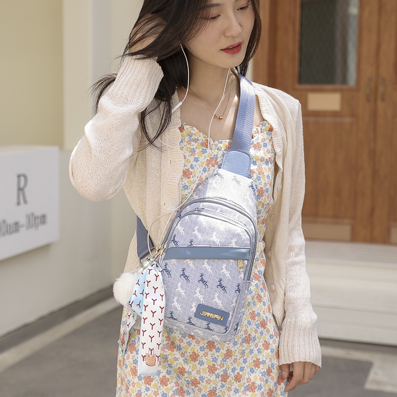 Túi Đeo Trước Ngực Đa Chức Năng Sức Chứa Lớn Phong Cách Ngọt Ngào Mẫu Mới Cho Nữ