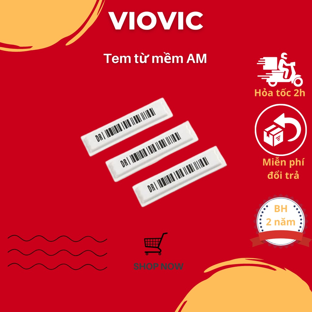 Tem từ dán AM chip từ chống trộm mỹ phẩm AM (108 chiếc / 1 vỉ =1.000 Đ / 1 chiếc )