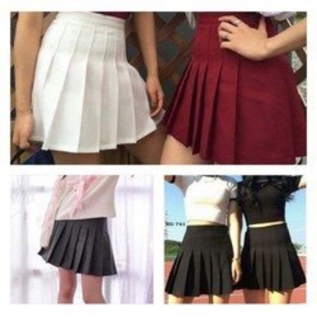 Váy nữ xếp ly có quần trong