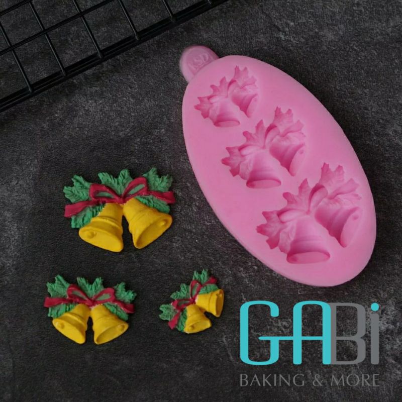Khuôn silicon fondant hình 3c chuông