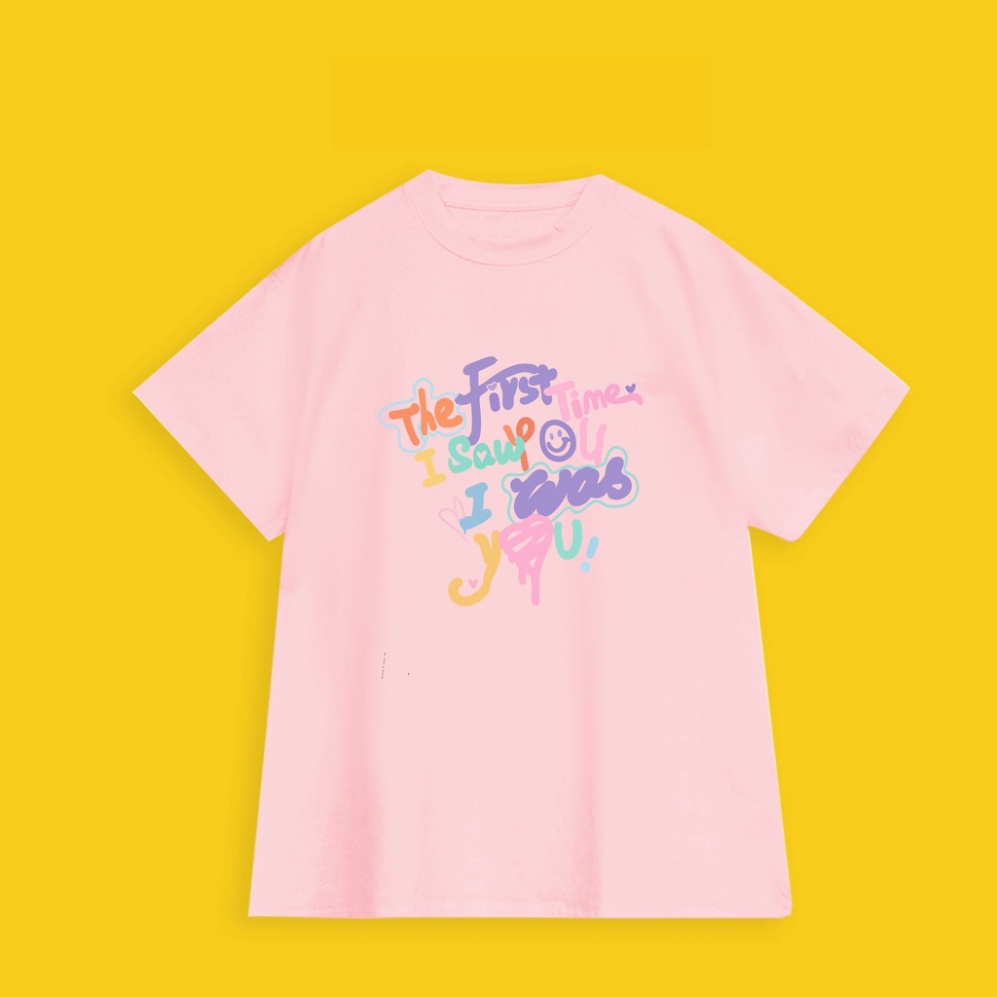 Áo thun tay lỡ, áo thun nữ Chất liệu Cotton, không xù, không bong tróc, màu trắng, đen, xanh, hồng | BigBuy360 - bigbuy360.vn