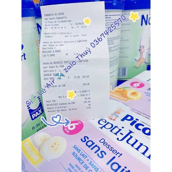 (Date 3/2024 đủ bill) Sữa Novalac Riz 800g mẫu mới