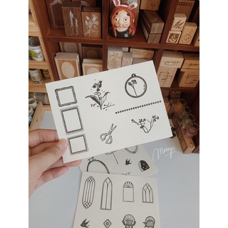 minyi.corner - Giấy ịn stamp các hãng (1 tờ)