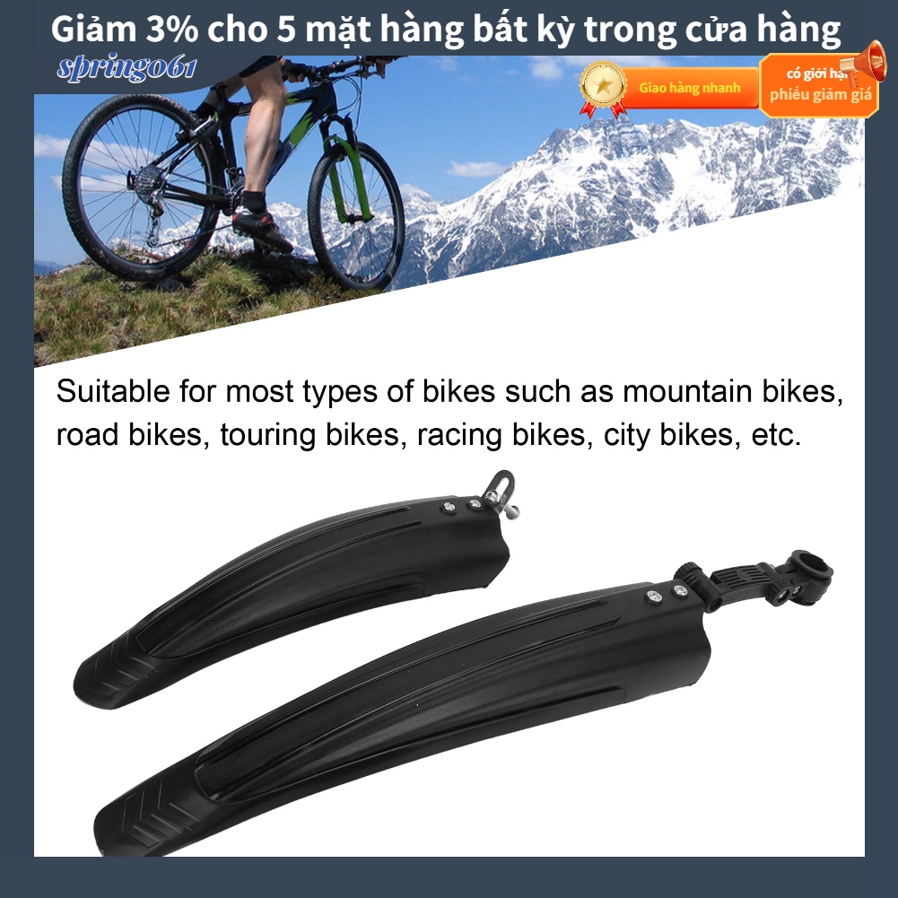 Hàng giao ngay 1 Bộ Chắn bùn trước sau cho xe đạp dành cho xe đạp Spring061
