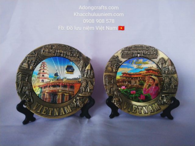 Đĩa cảnh lưu niệm Việt Nam 8 cm